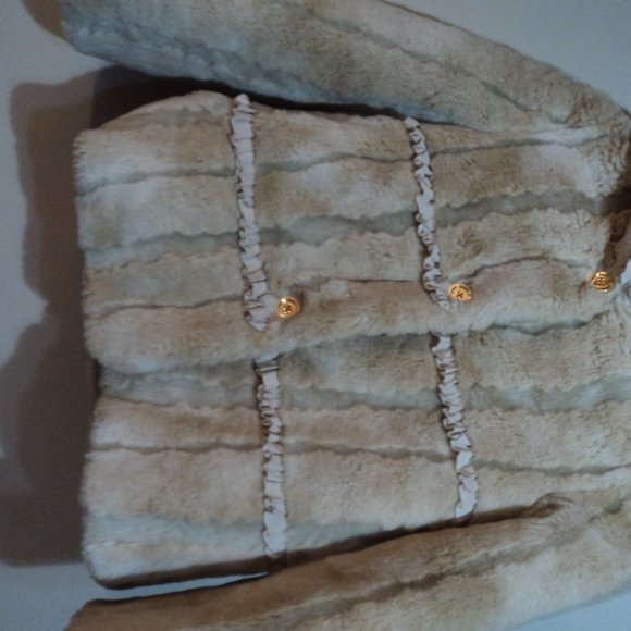 Girl's Juicy Couture faux fur jacket size 12 - Picture 5 of 7